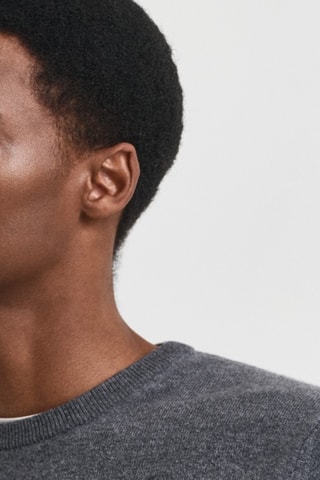 Camisola regular em lã - Cinzento