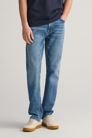 Calças de ganga regular - Azul-claro