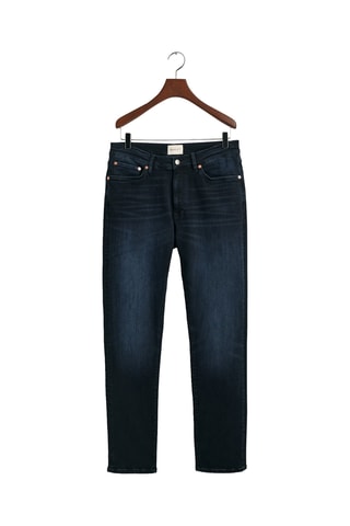 Calças de ganga slim em algodão biológico - Azul-escuro