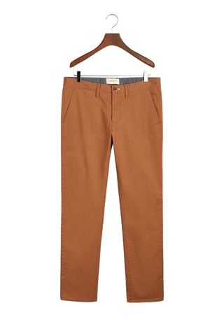 Calças chino slim - Castanho