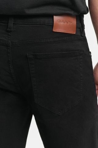 Calças de ganga regular - Preto