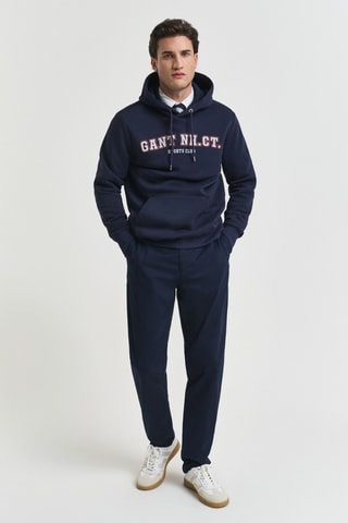 Calças chino regular - Azul-marinho