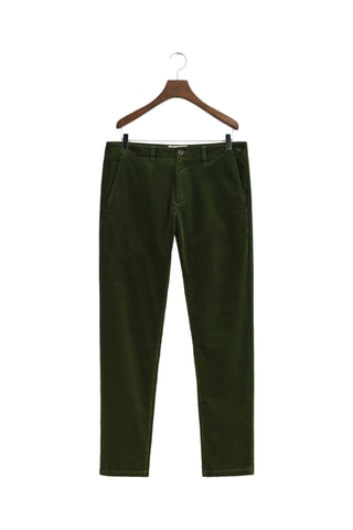 Calças chino slim - Verde-escuro