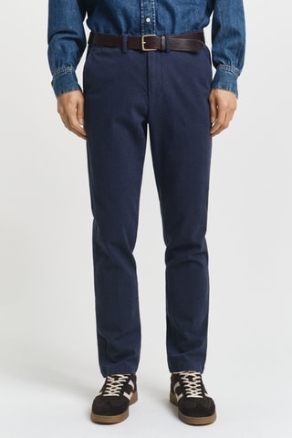 Calças slim - Azul-marinho