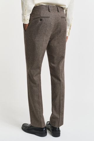 Calças de lã - Castanho