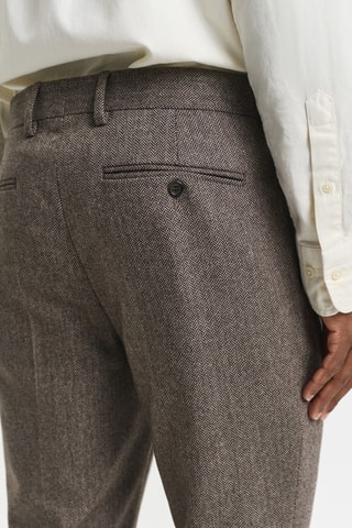 Calças de lã - Castanho