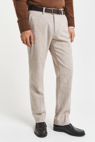 Calças em seda - Bege