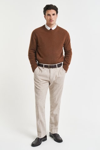 Calças em seda - Bege