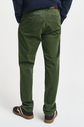 Calças chino slim - Verde-azeitona
