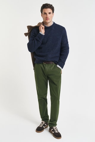 Calças chino slim - Verde-azeitona