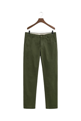Calças chino slim - Verde-azeitona