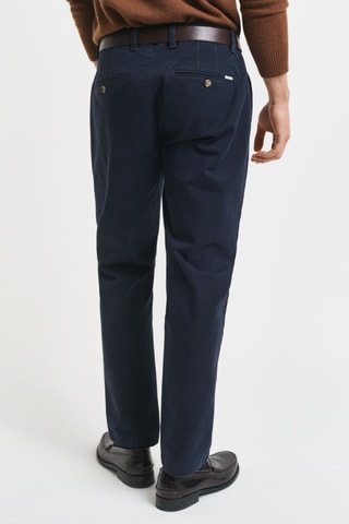 Calças chino slim - Azul-marinho