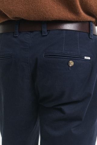 Calças chino slim - Azul-marinho