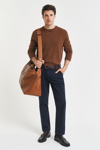 Calças chino slim - Azul-marinho