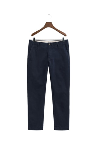Calças chino slim - Azul-marinho