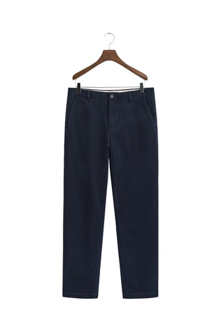 Calças chino regular - Azul-marinho