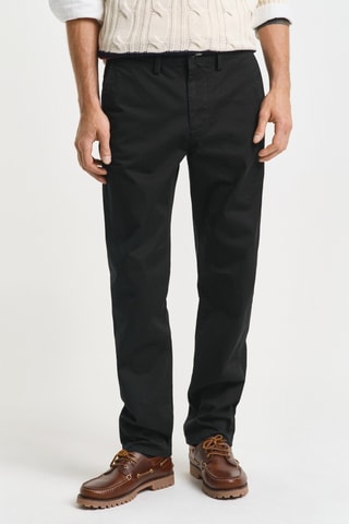 Calças chino regular - Preto