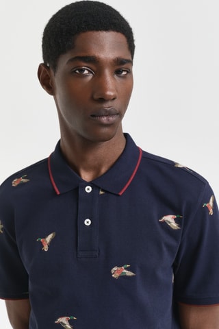 Polo regular - Azul-marinho