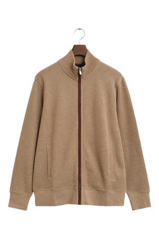 Casaco de malha regular - Caqui mesclado