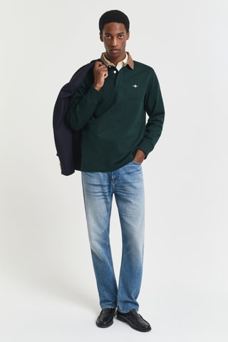 Polo regular - Verde-escuro