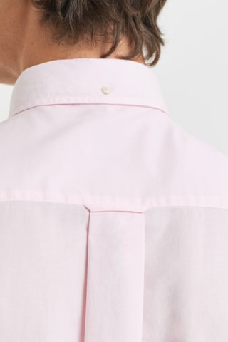 Camisa regular em lã de cordeiro - Rosa
