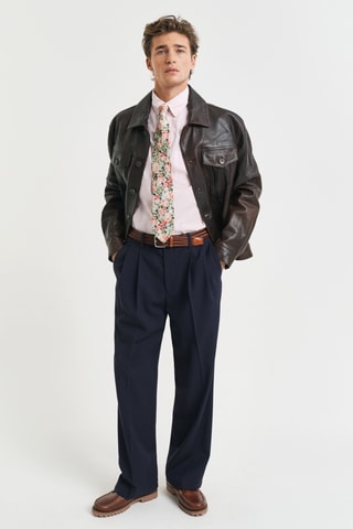 Camisa regular em lã de cordeiro - Rosa