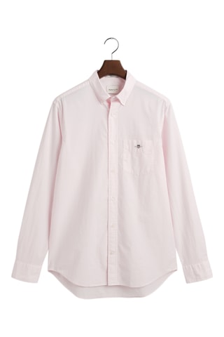 Camisa regular em lã de cordeiro - Rosa