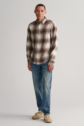 Camisa regular - Castanho