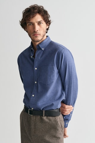 Camisa regular - Azul