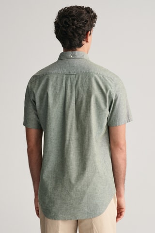 Camisa regular em linho - Verde