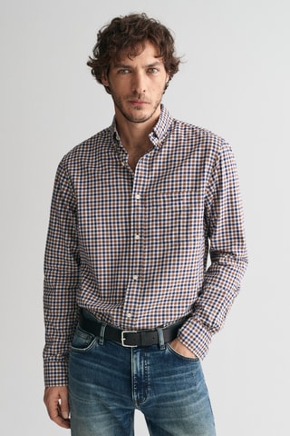 Camisa regular - Castanho