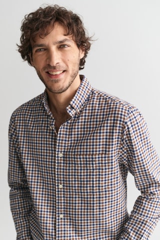 Camisa regular - Castanho