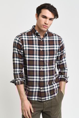 Camisa regular - Castanho