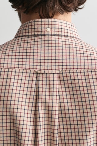 Camisa regular em lã - Bege