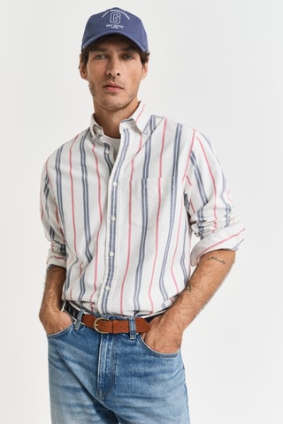 Camisa regular em algodão biológico - Cru