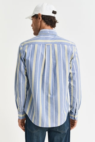 Camisa regular em algodão biológico - Azul