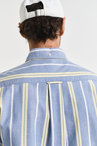 Camisa regular em algodão biológico - Azul