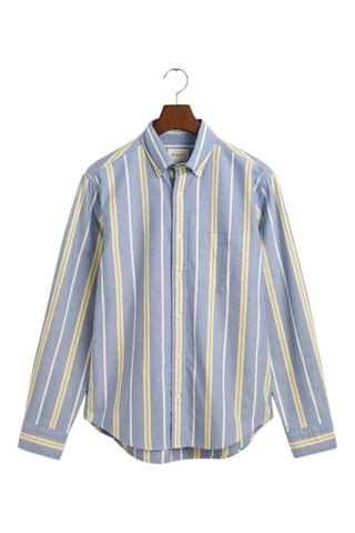 Camisa regular em algodão biológico - Azul