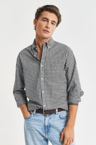 Camisa regular - Preto