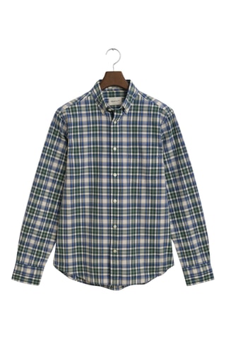 Camisa regular em algodão biológico - Azul