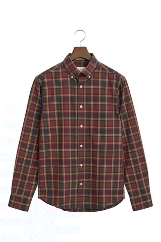 Camisa regular em algodão biológico - Vermelho