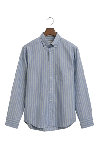 Camisa regular em algodão biológico - Azul