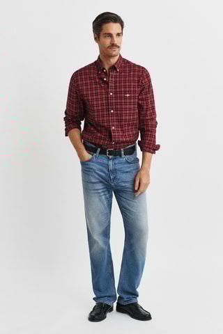 Camisa regular - Vermelho