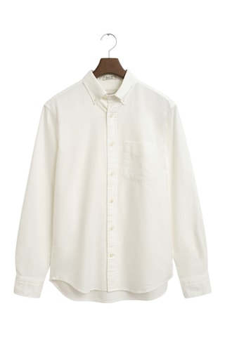 Camisa regular em algodão biológico - Branco
