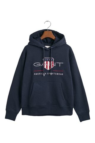 Sweat regular com capuz - Azul-marinho