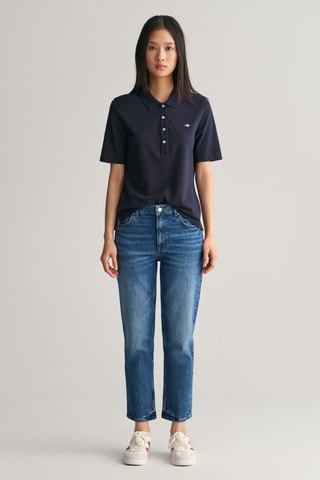 Polo slim - Azul-marinho