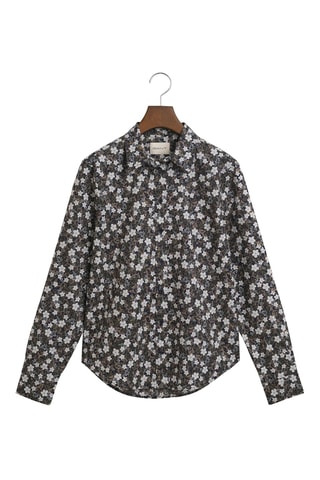 Camisa regular - Azul e branco