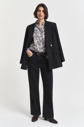 Camisa regular - Azul e bege