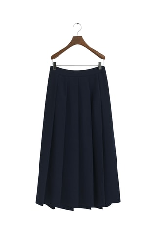 Saia plissada - Azul-marinho