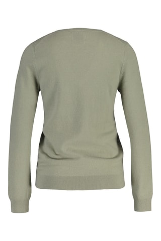 Camisola regular em lã - Verde cinzento